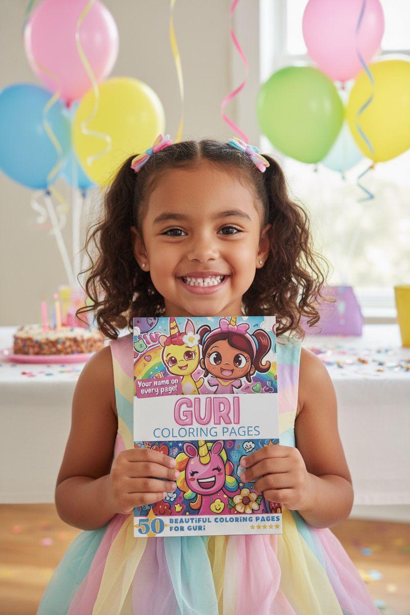 Guri coloring book in use