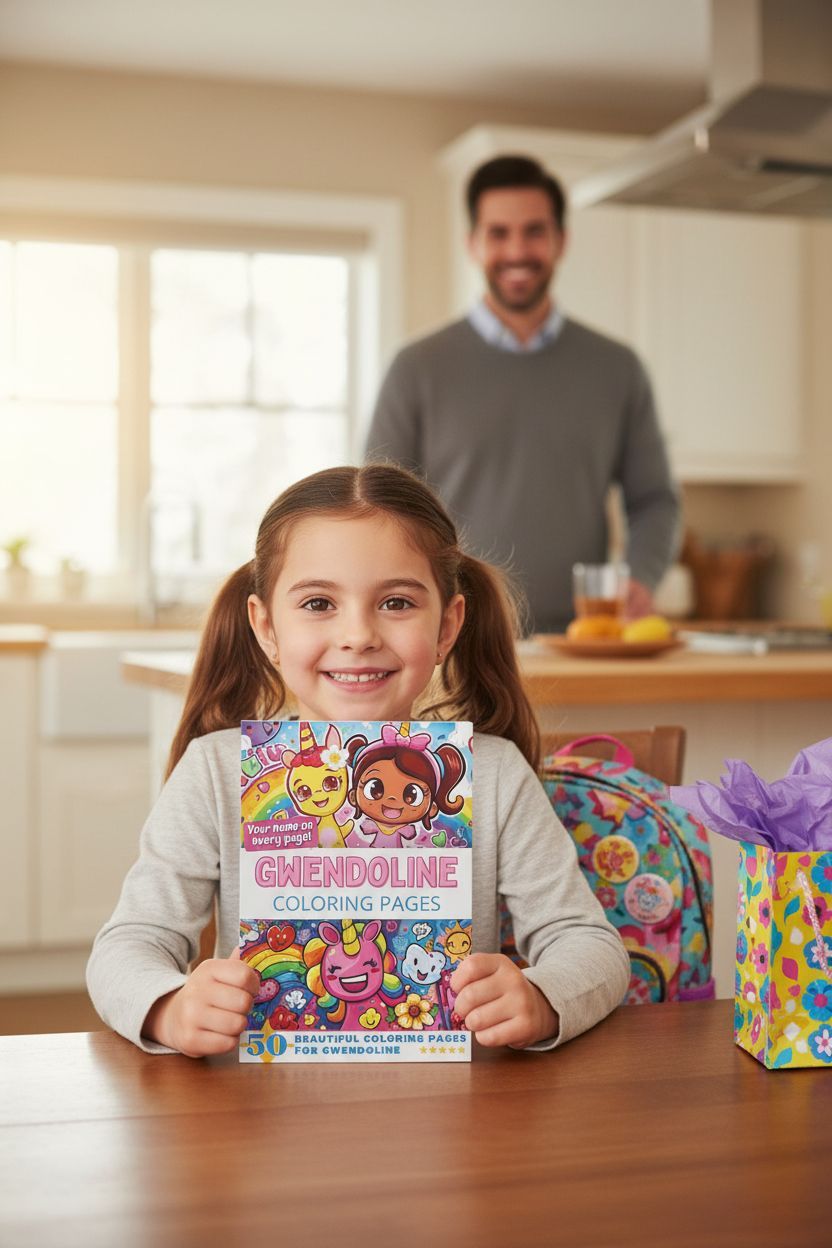 Gwendoline coloring book in use