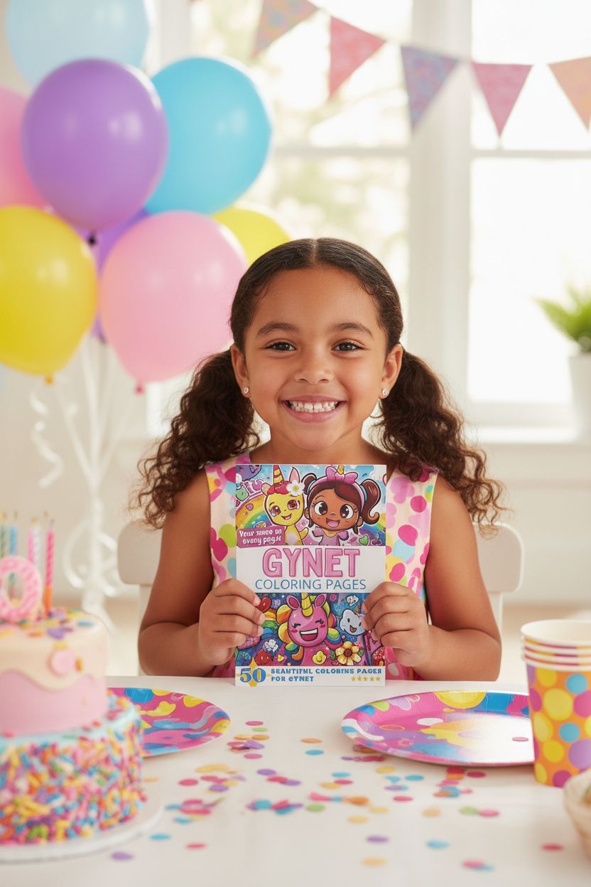 Gynet coloring book in use