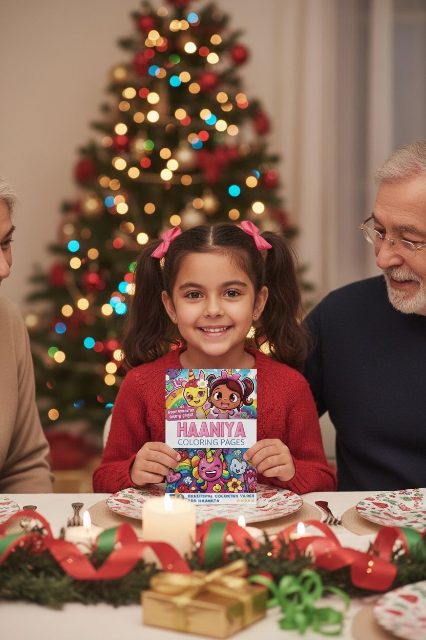 Haaniya Christmas coloring pages gift