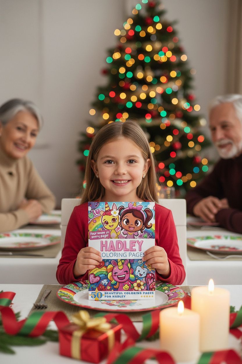 Hadley Christmas coloring pages gift