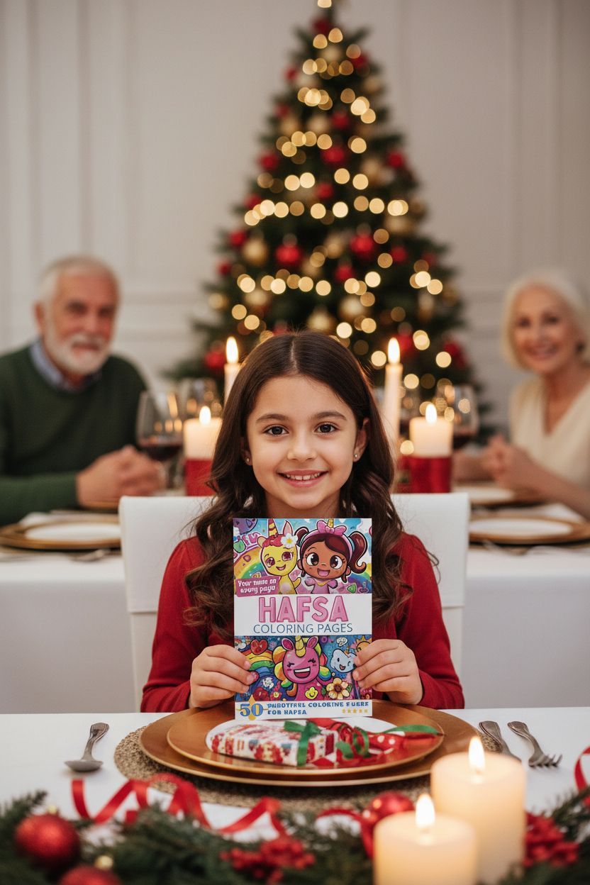 Hafsa Christmas coloring pages gift