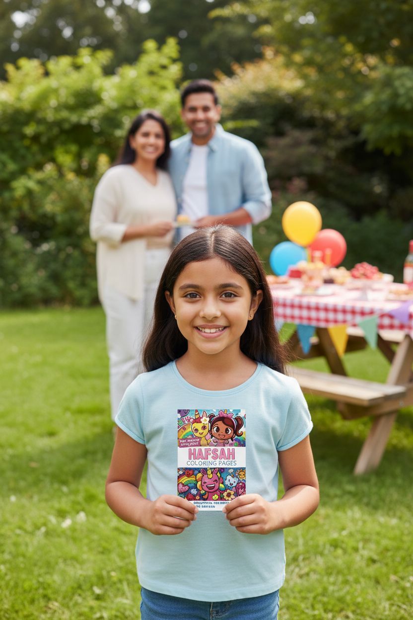 Hafsah coloring book in use