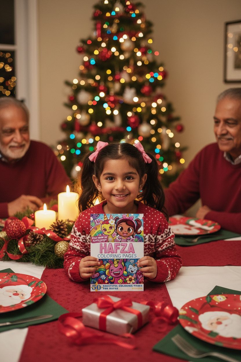 Hafza Christmas coloring pages gift