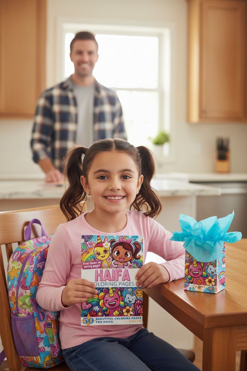 Haifa coloring book in use