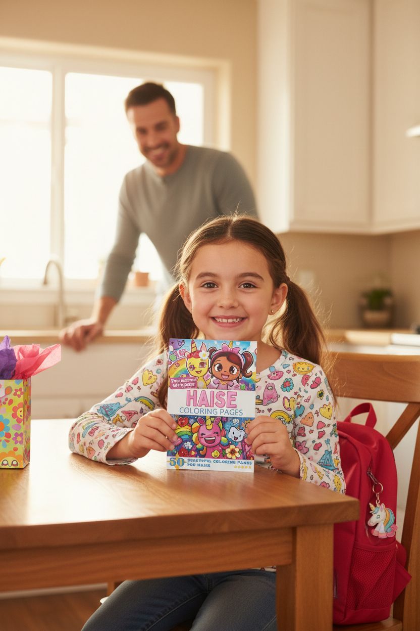 Haise coloring book in use