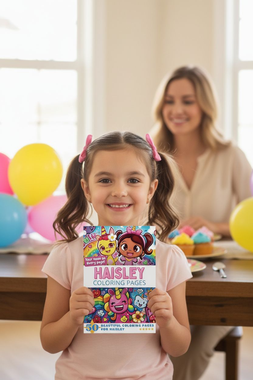 Haisley coloring book in use