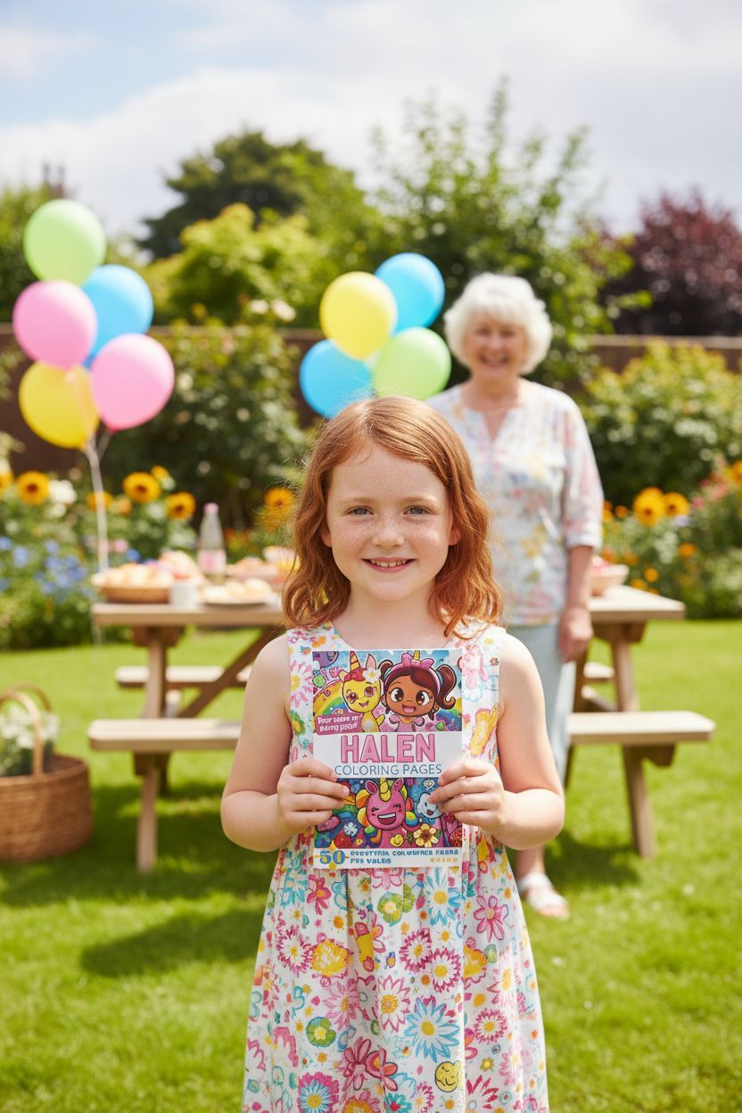 Halen coloring book in use