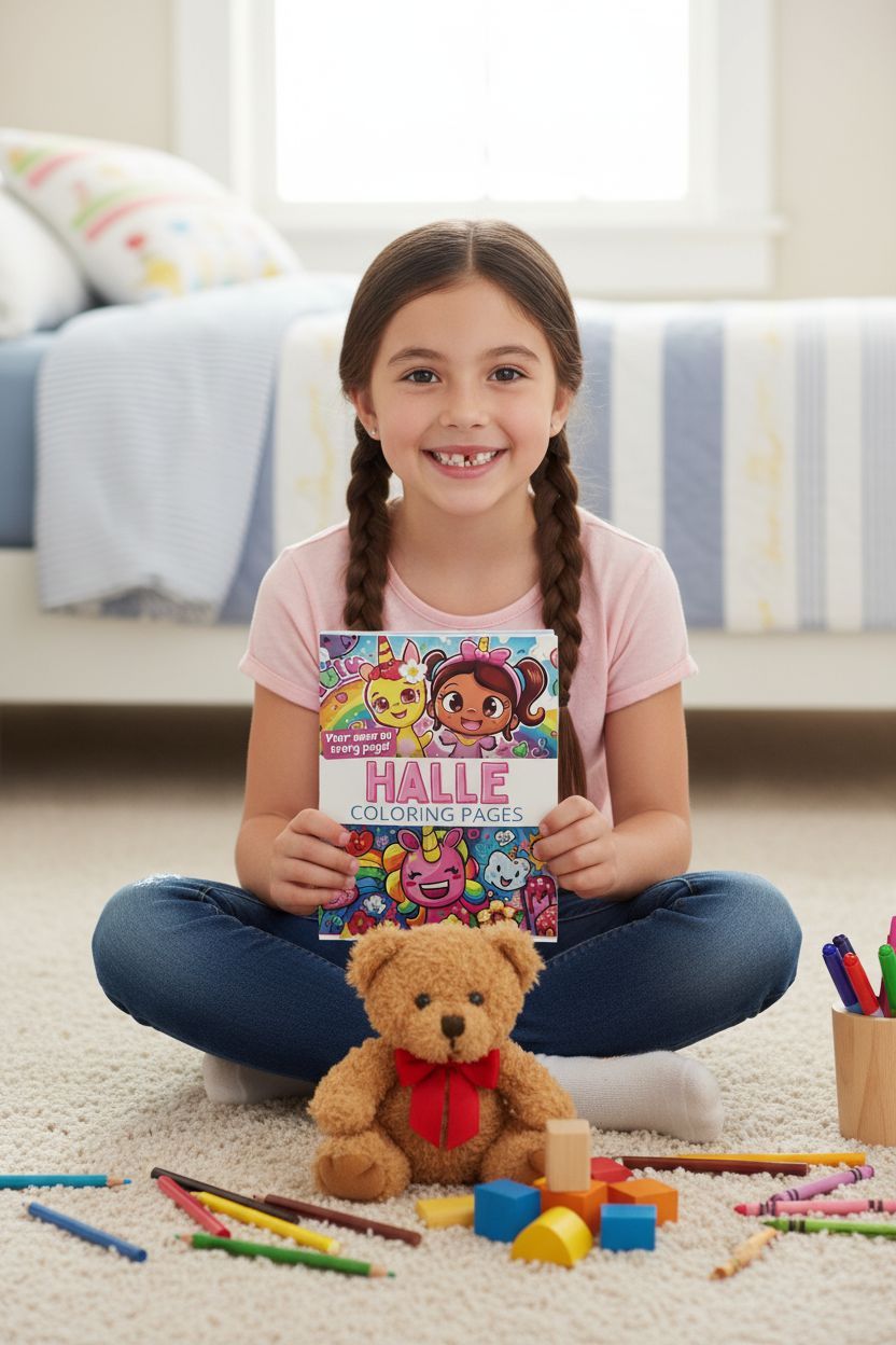 Halle personal coloring pages