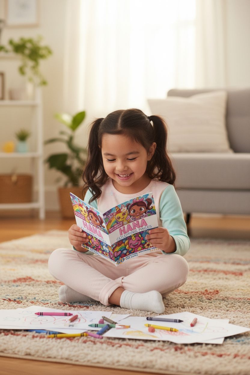 Hana personal coloring pages