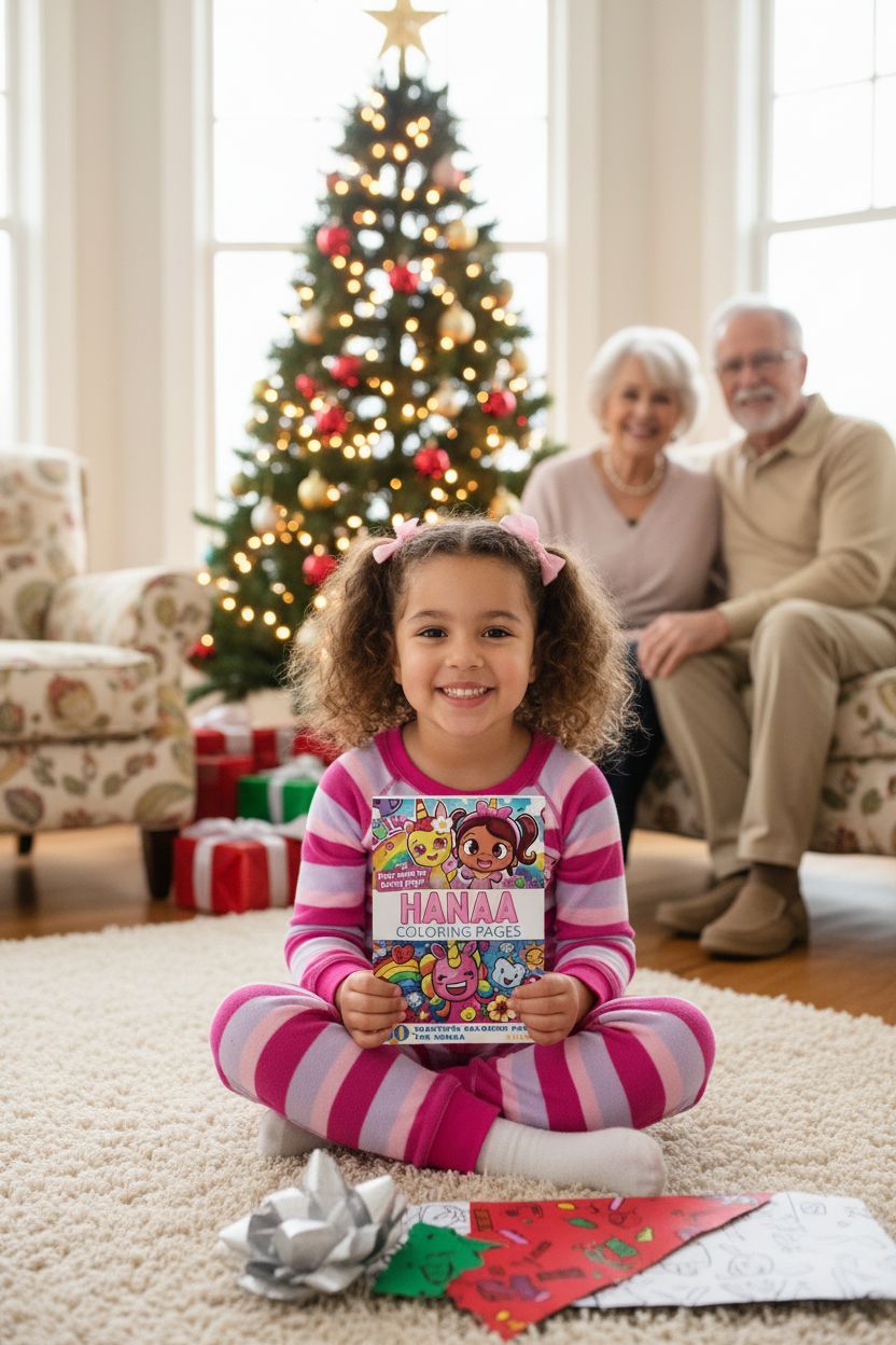 Hanaa Christmas coloring pages gift