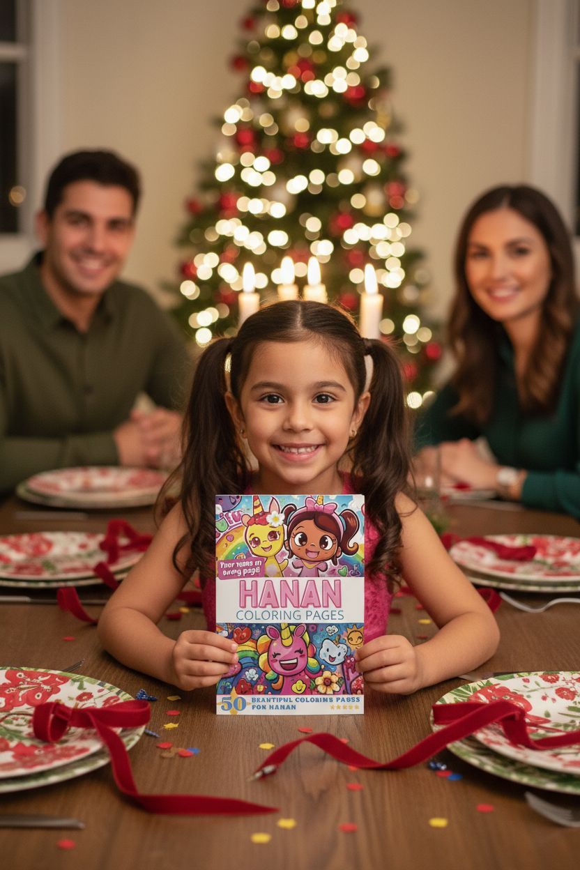 Hanan Christmas coloring pages gift