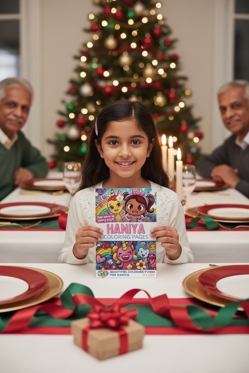 Haniya Christmas coloring pages gift