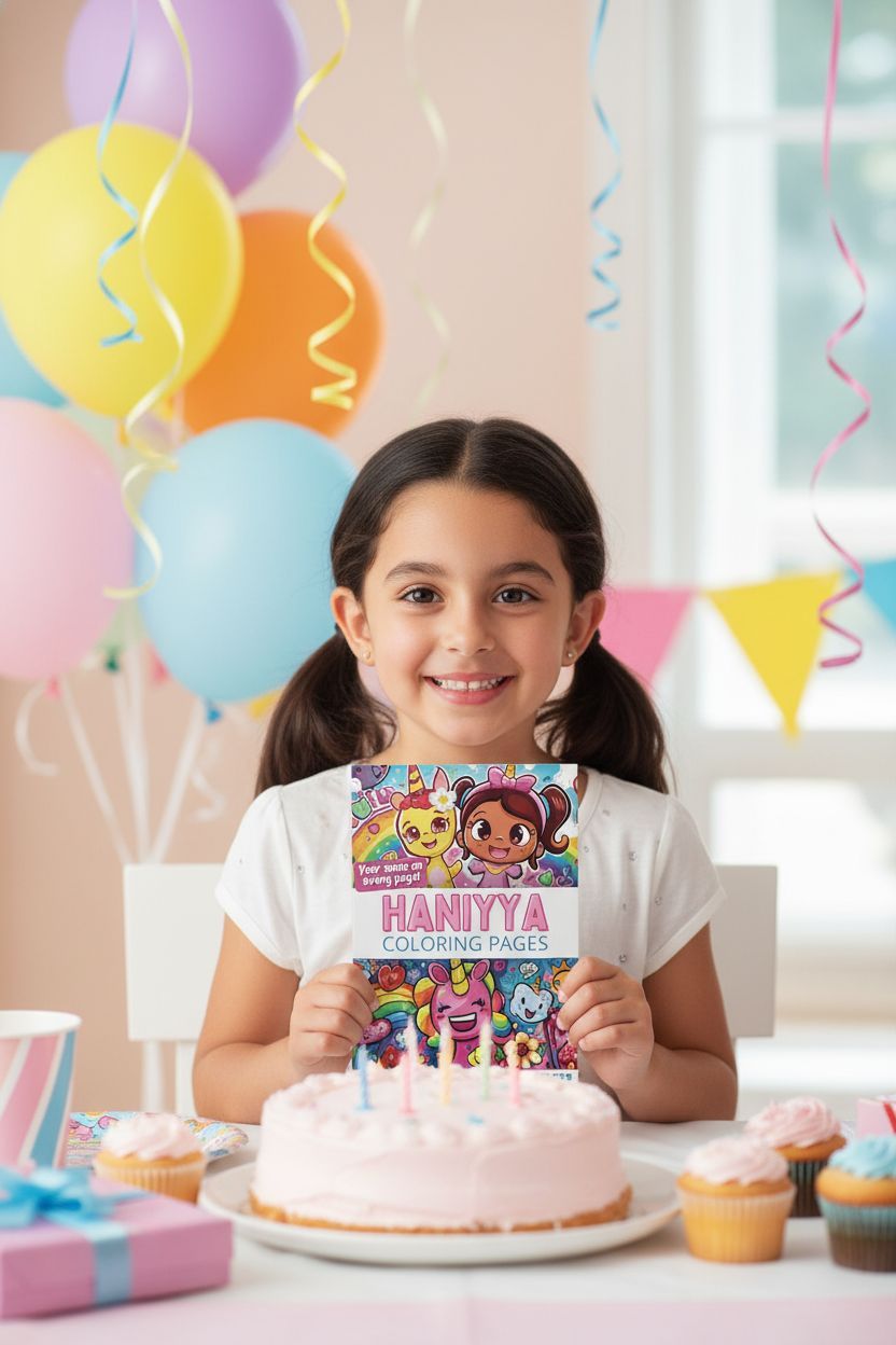 Haniyya coloring book in use