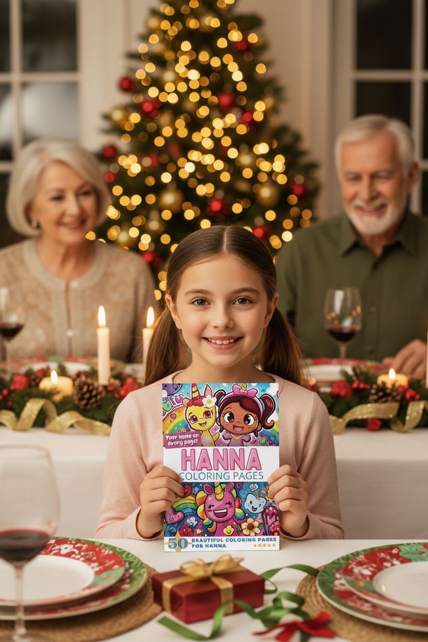 Hanna Christmas coloring pages gift