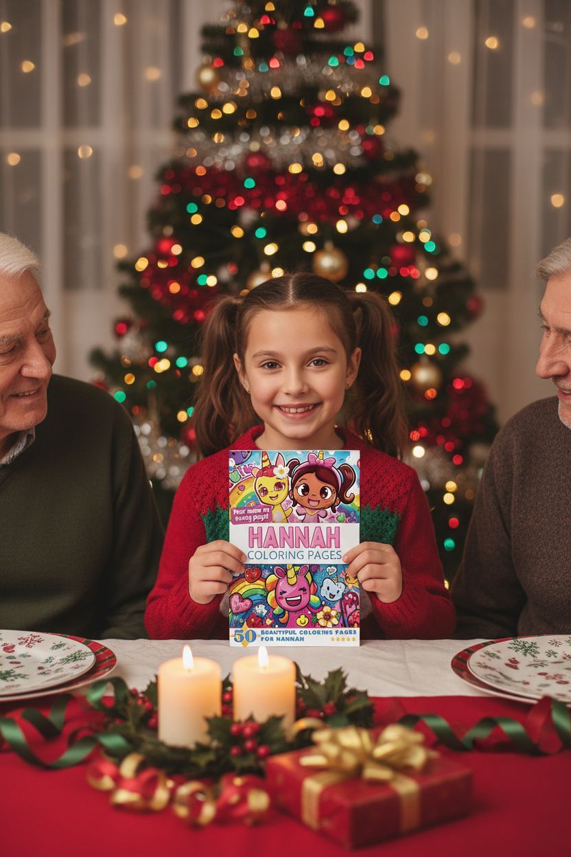 Hannah Christmas coloring pages gift
