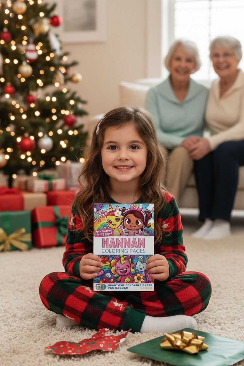 Hannan Christmas coloring pages gift