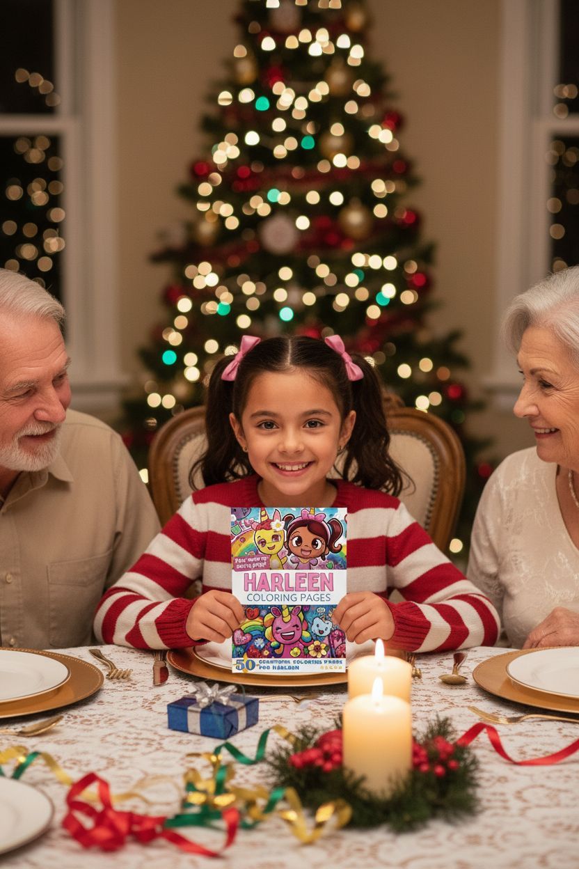 Harleen Christmas coloring pages gift