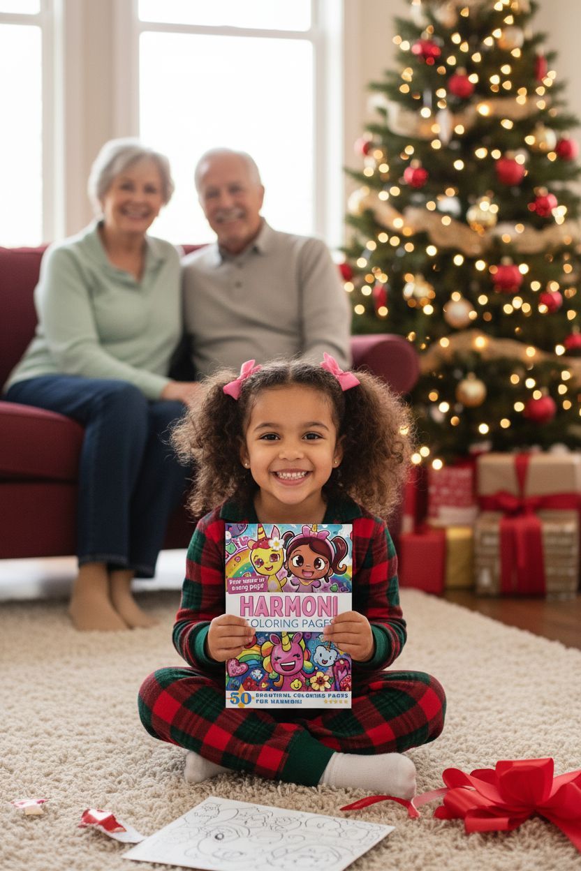 Harmoni Christmas coloring pages gift