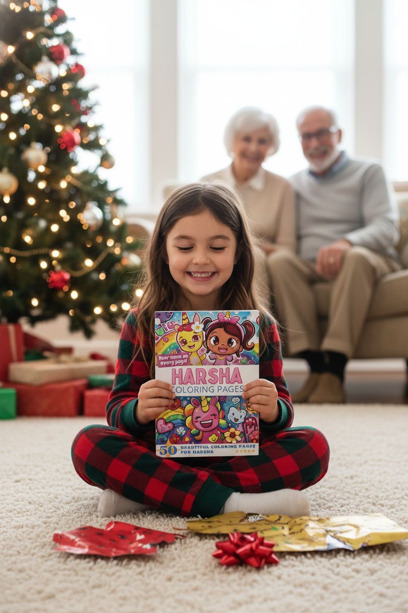 Harsha Christmas coloring pages gift