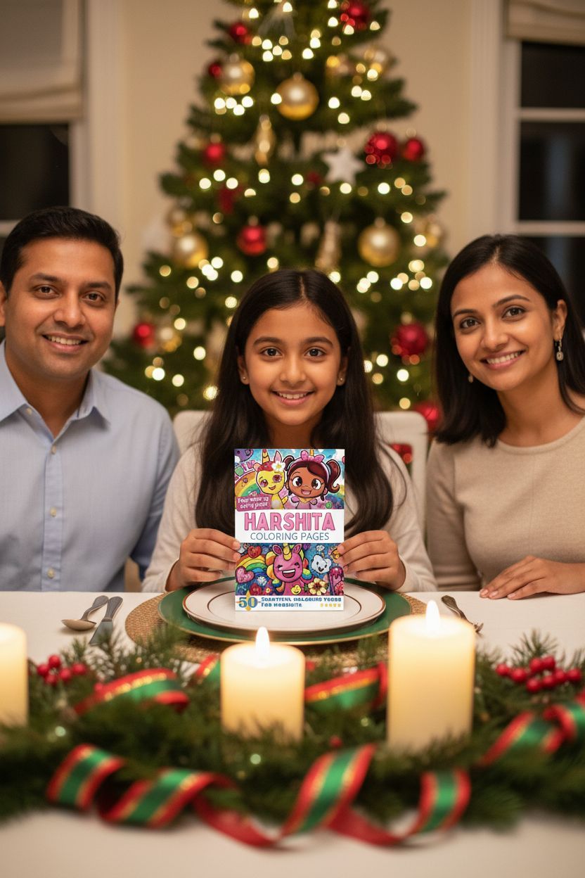 Harshita Christmas coloring pages gift