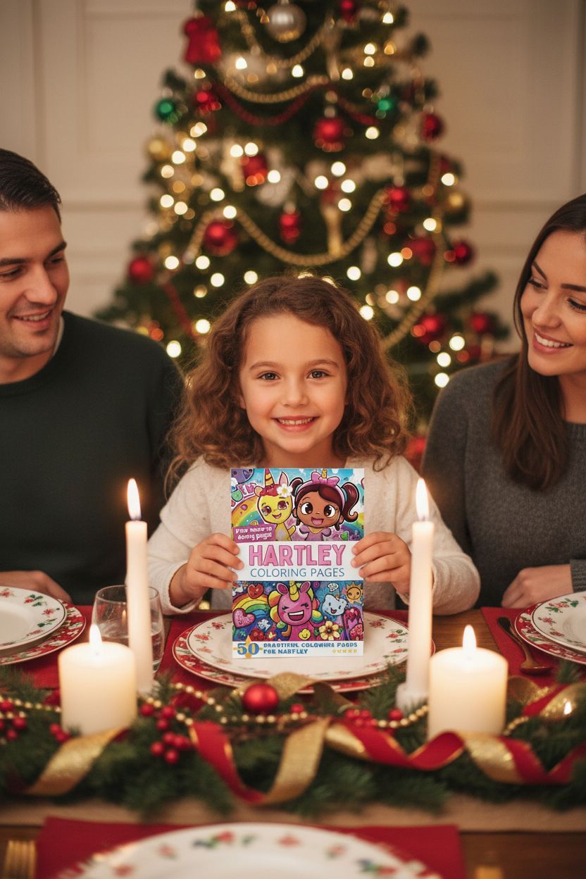 Hartley Christmas coloring pages gift