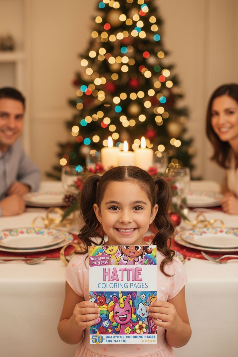 Hattie Christmas coloring pages gift