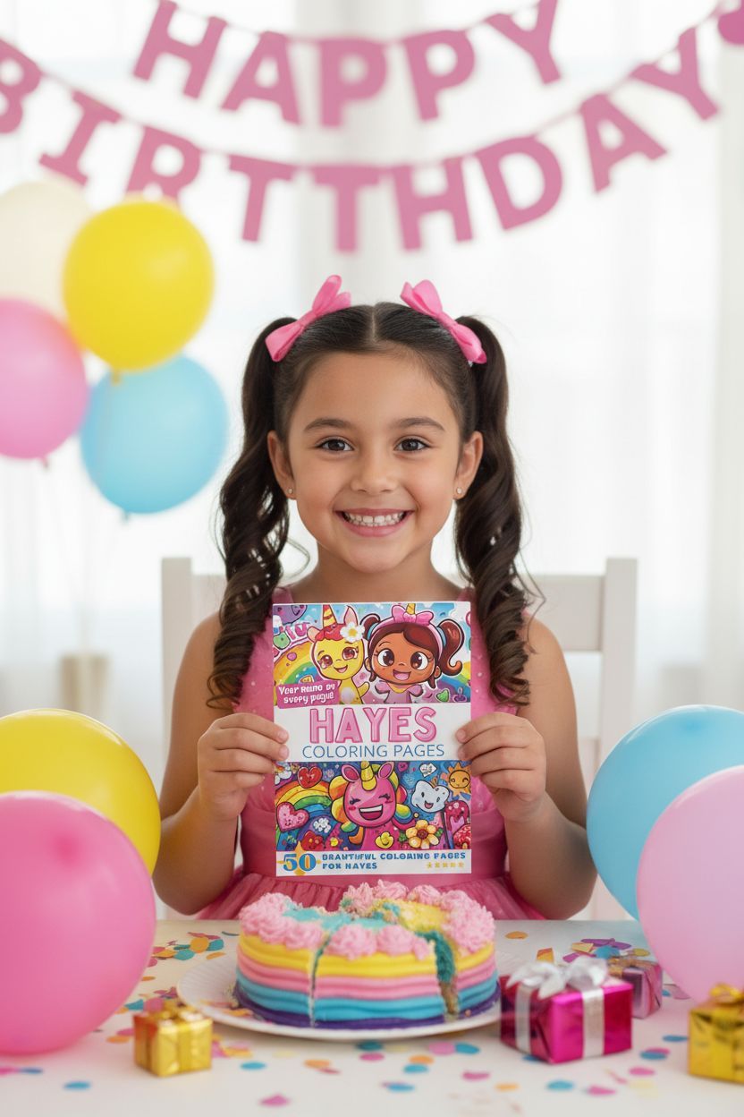 Hayes coloring book in use