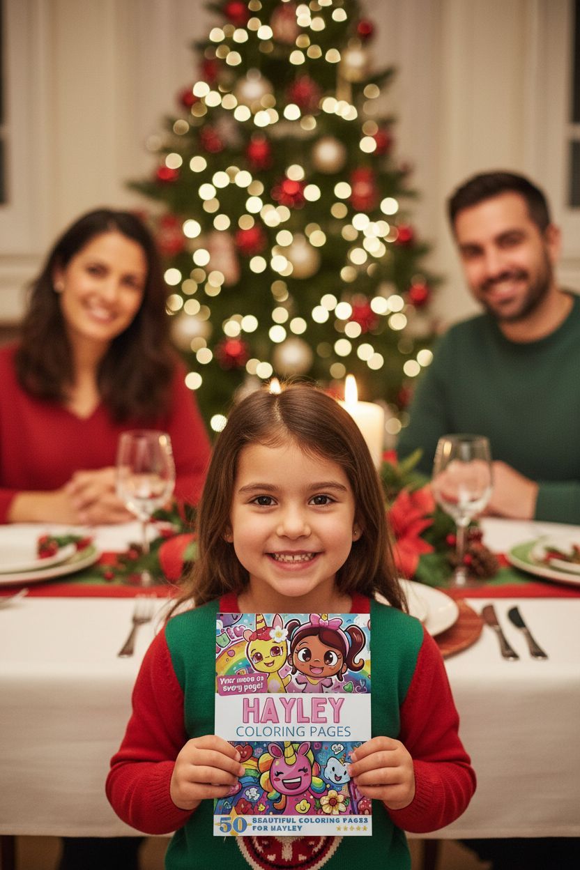 Hayley Christmas coloring pages gift