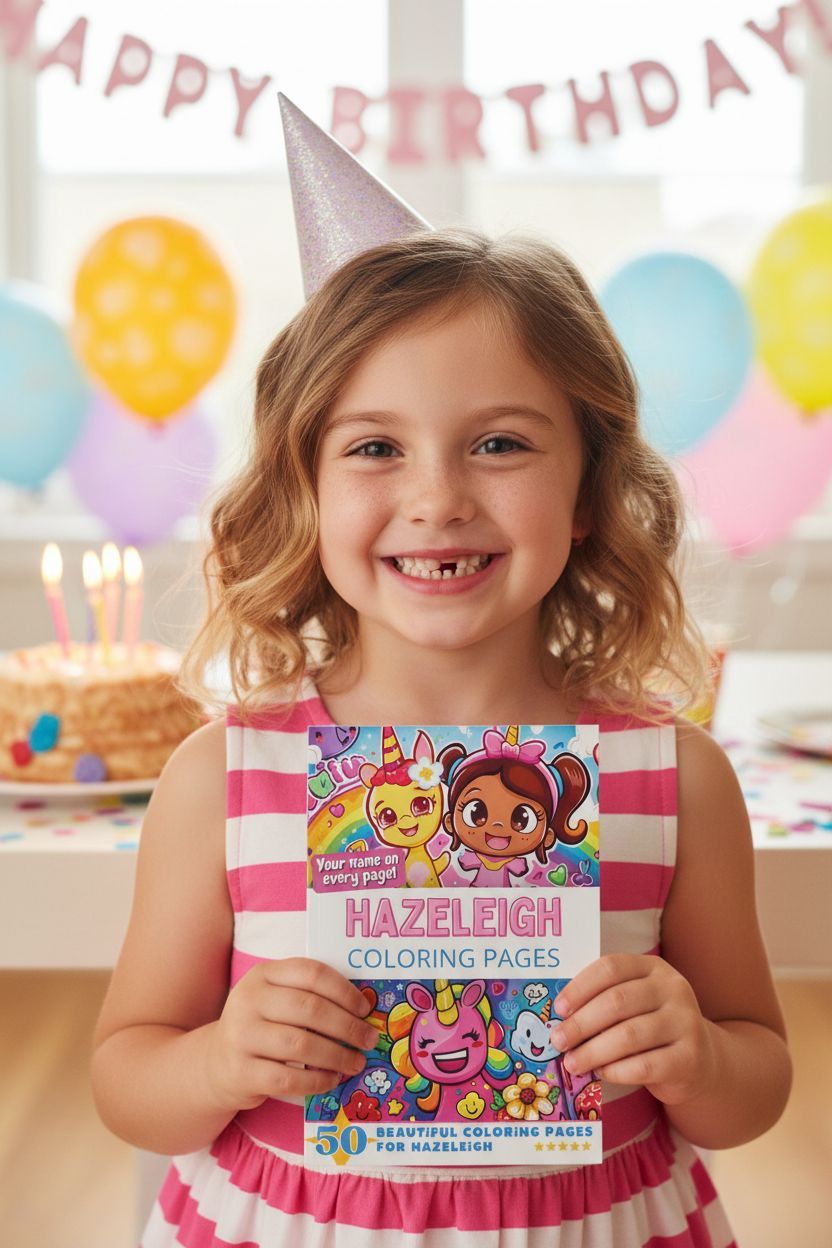 Hazeleigh coloring book in use