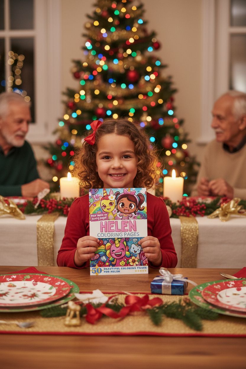 Helen Christmas coloring pages gift