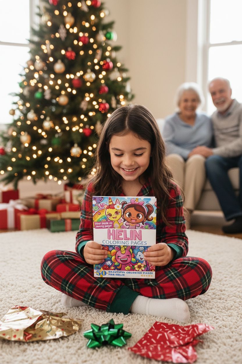Helin Christmas coloring pages gift