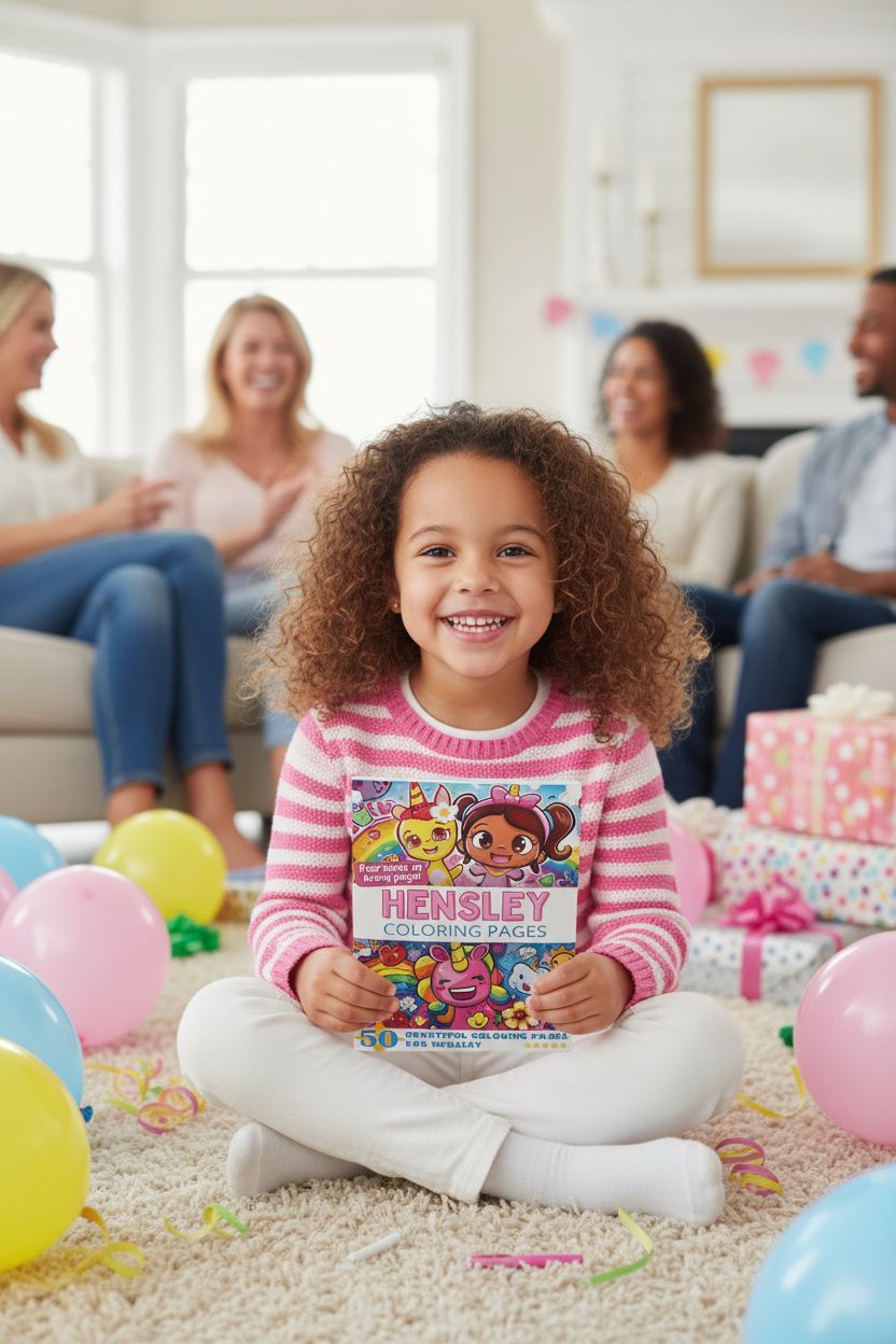 Hensley coloring book in use