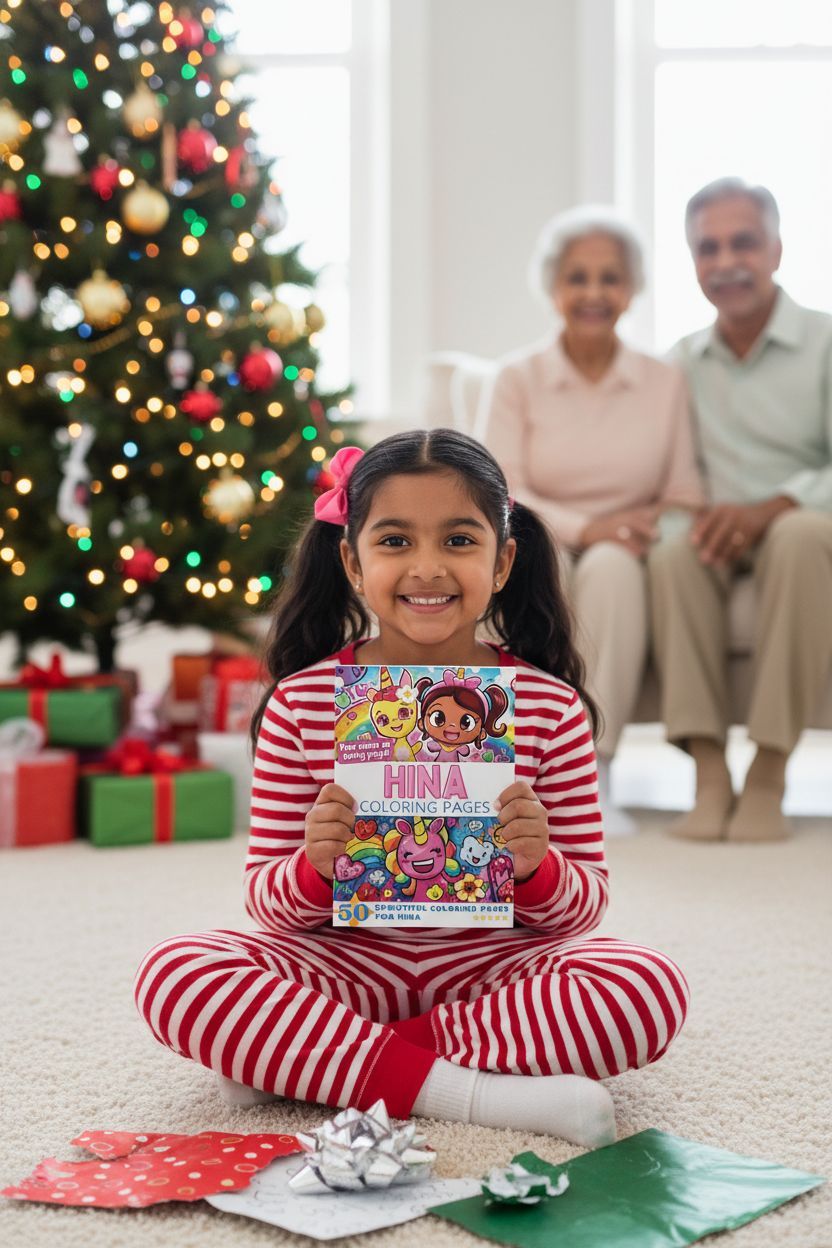 Hina Christmas coloring pages gift