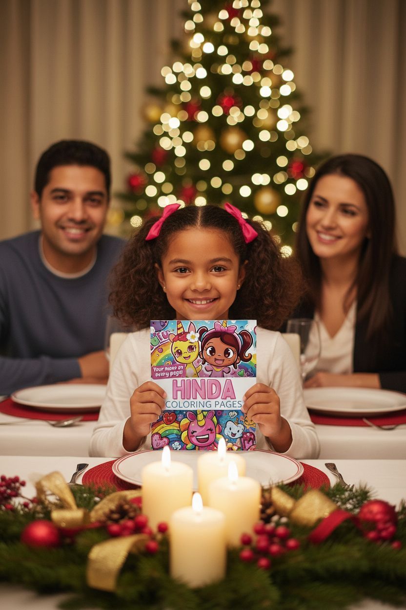 Hinda Christmas coloring pages gift
