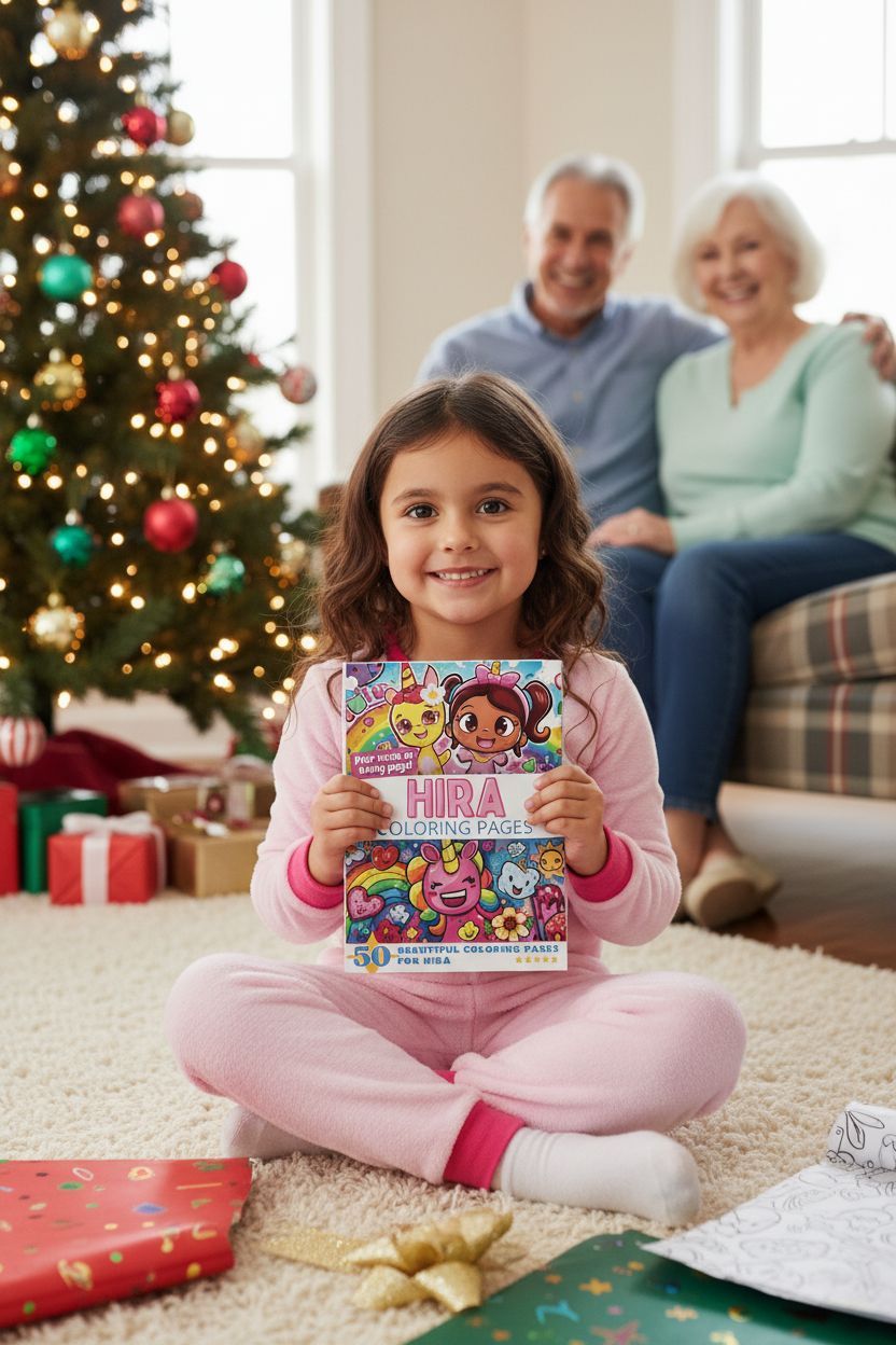 Hira Christmas coloring pages gift