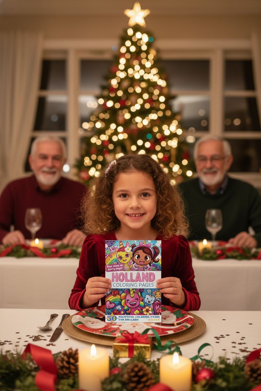 Holland Christmas coloring pages gift