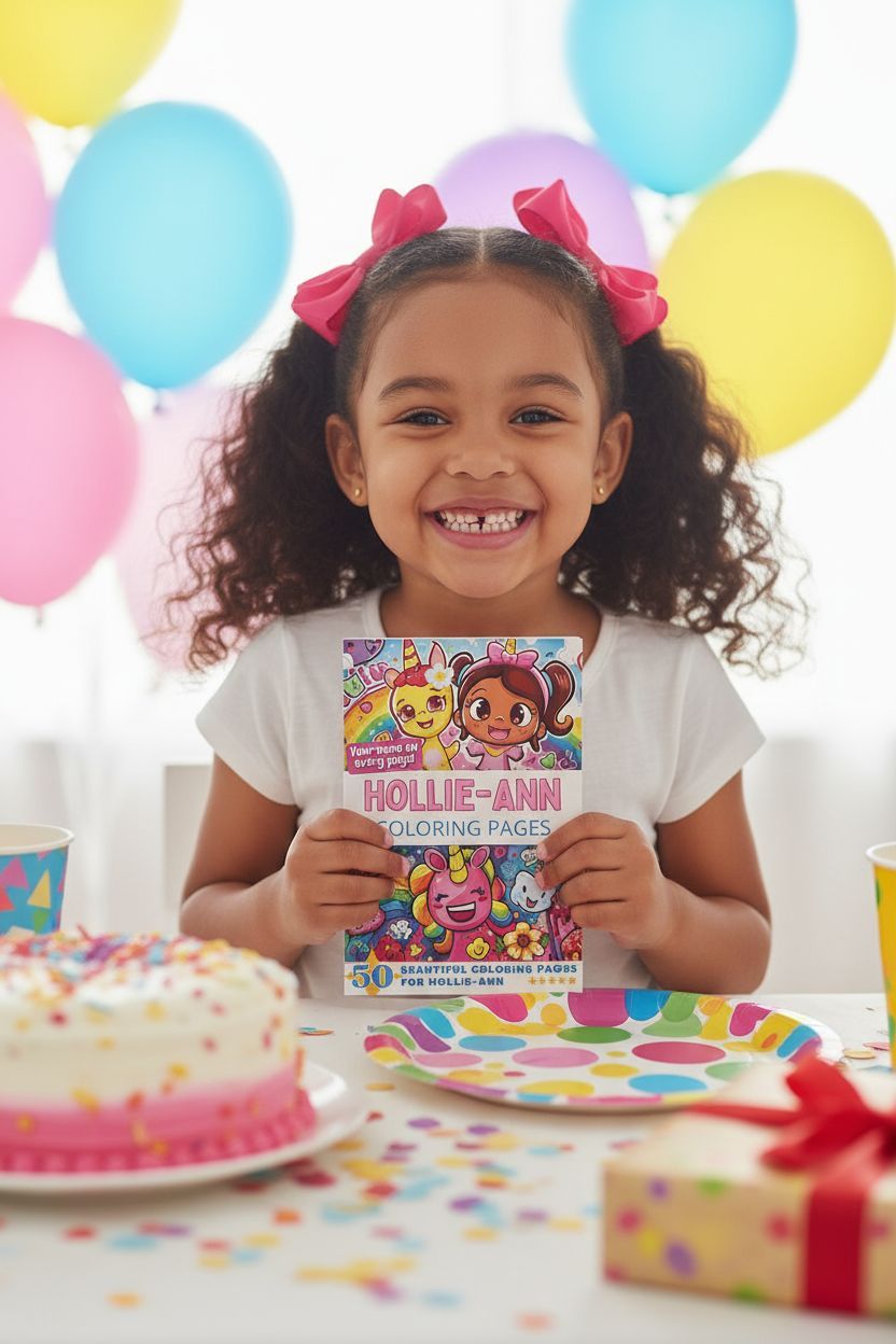 Hollie-Ann coloring book in use