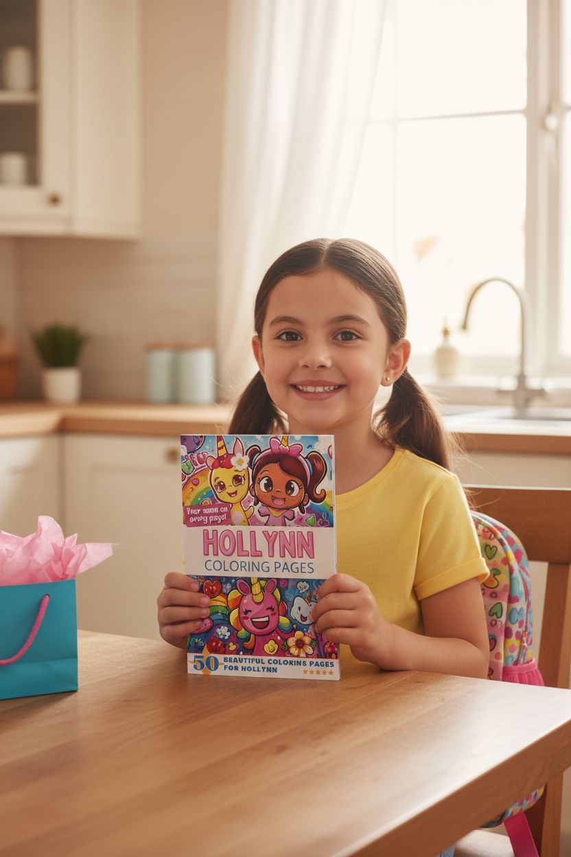 Hollynn coloring book in use