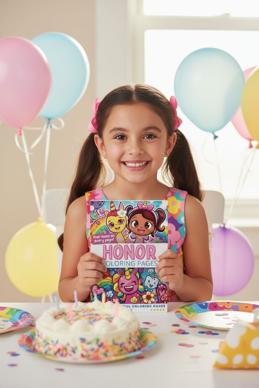 Honor coloring book in use