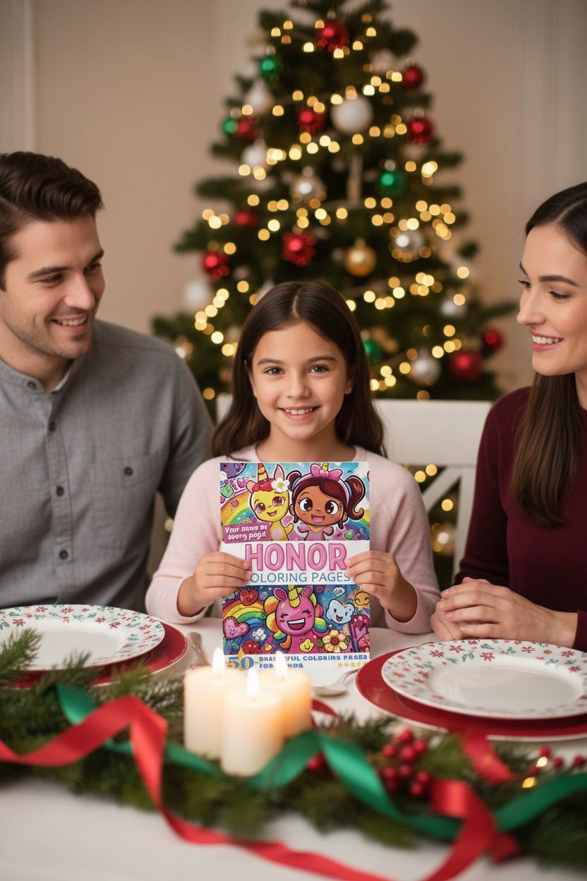 Honor Christmas coloring pages gift