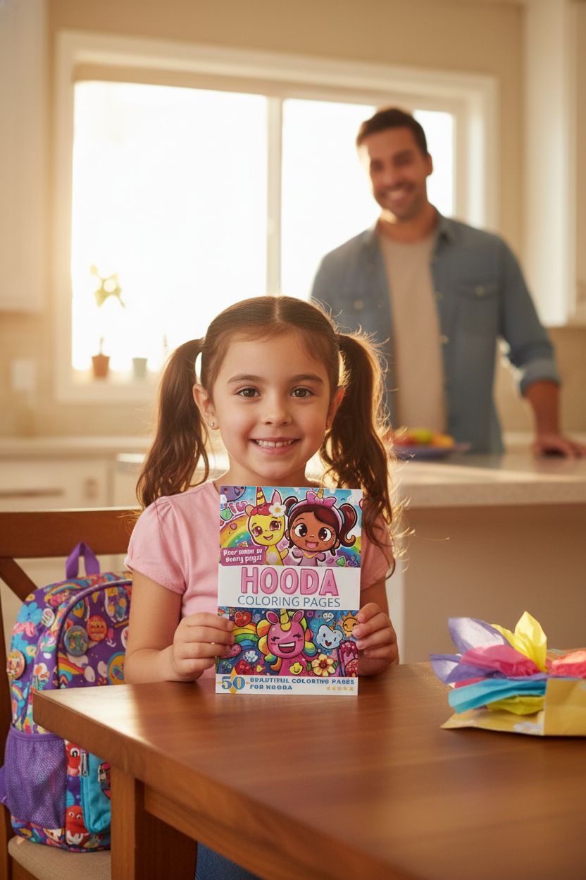 Hooda coloring book in use