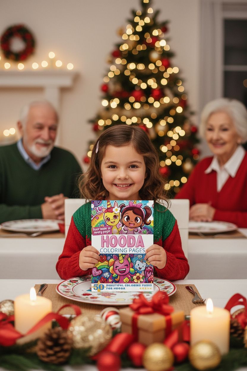 Hooda Christmas coloring pages gift