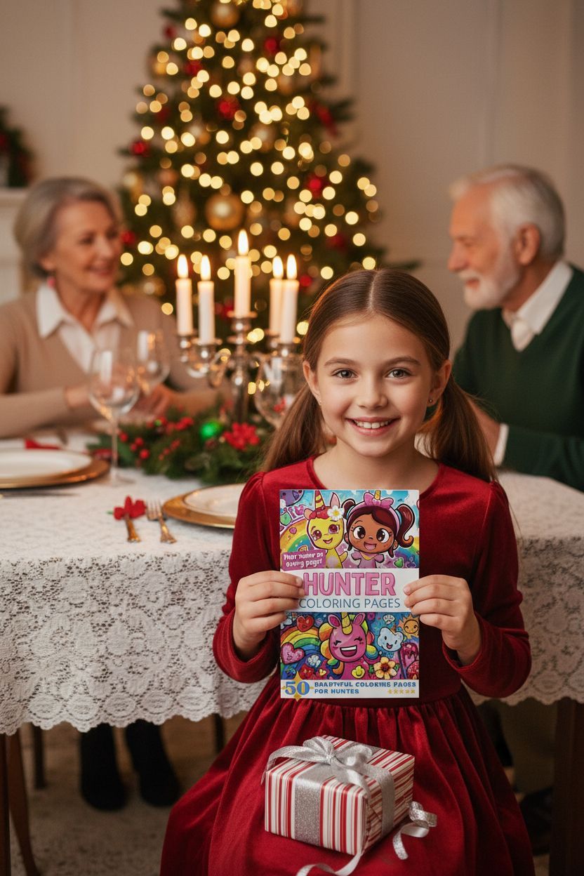 Hunter Christmas coloring pages gift