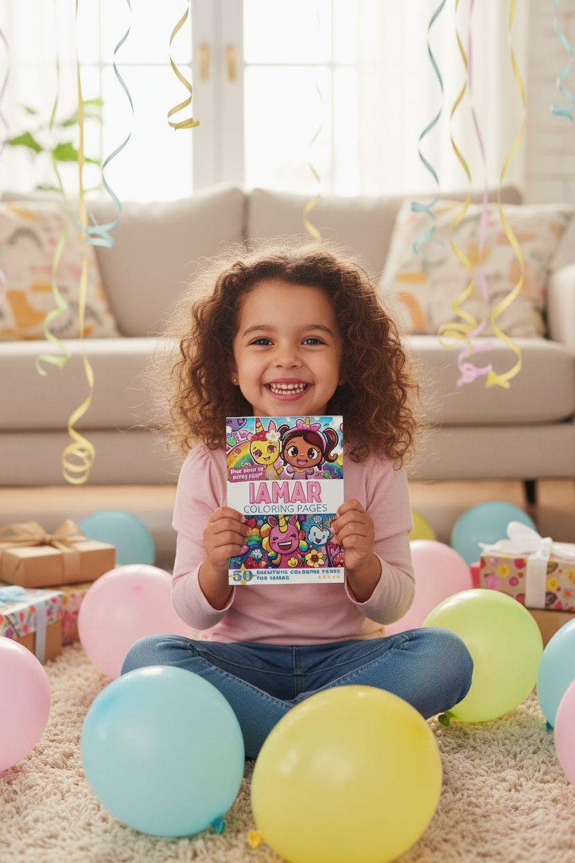 Iamar coloring book in use