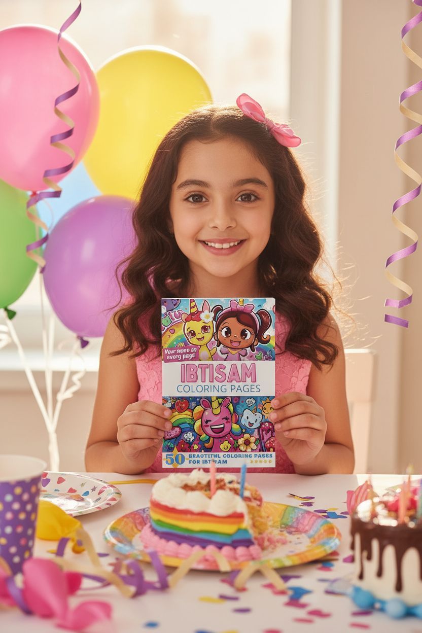 Ibtisam coloring book in use