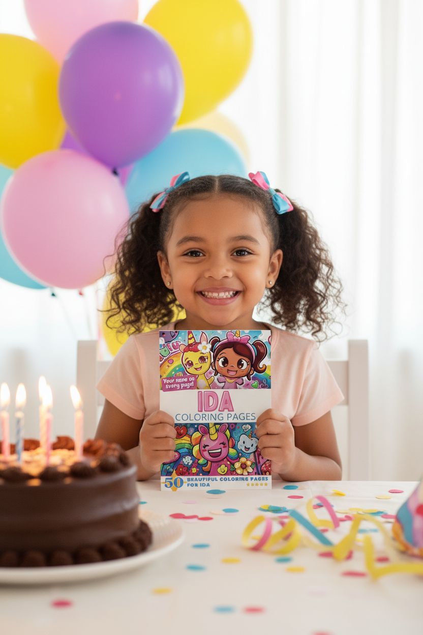 Ida coloring book in use