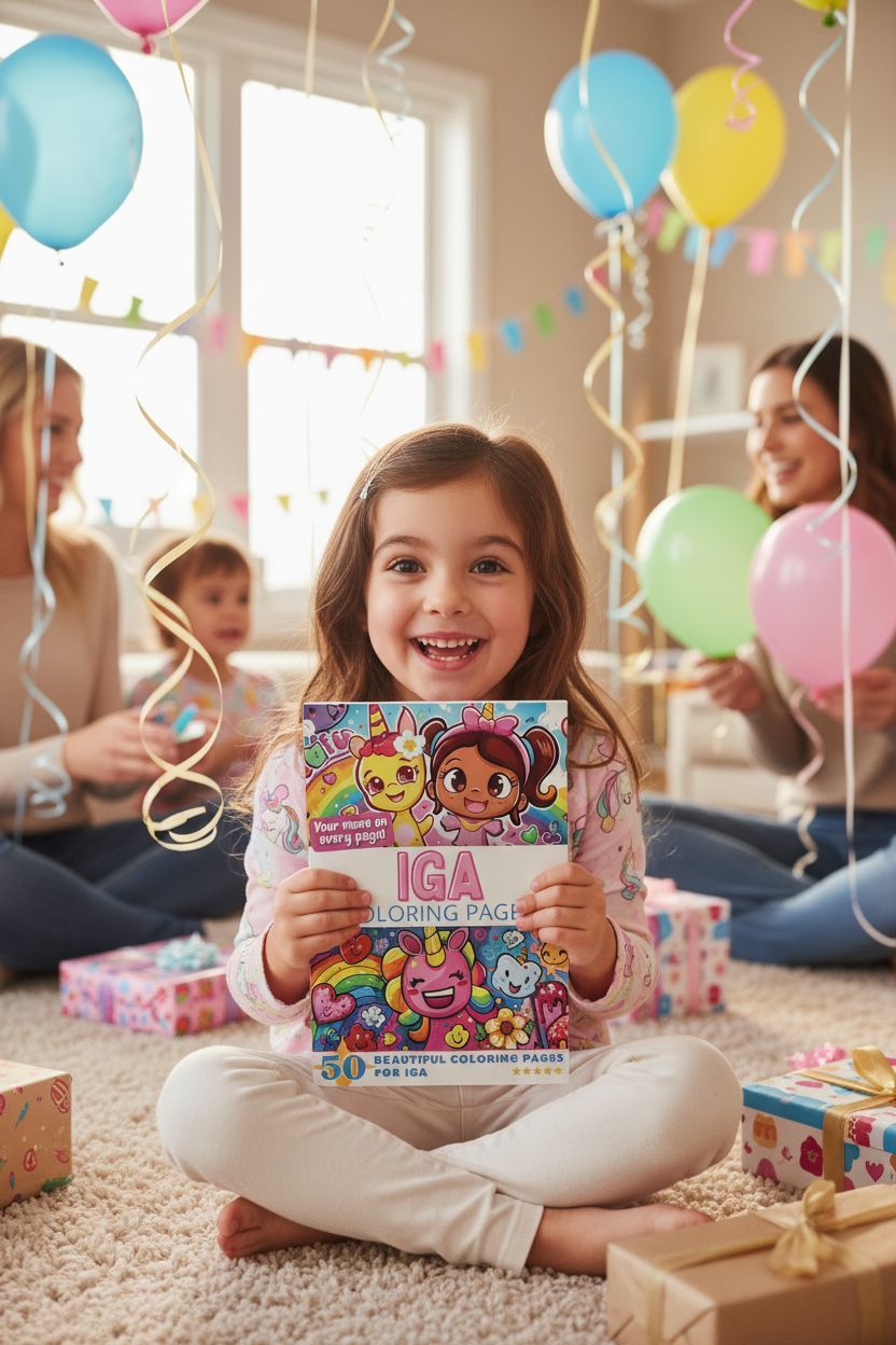 Iga coloring book in use