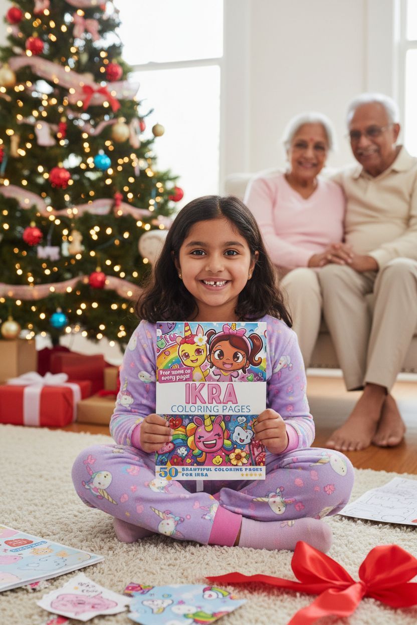 Ikra Christmas coloring pages gift