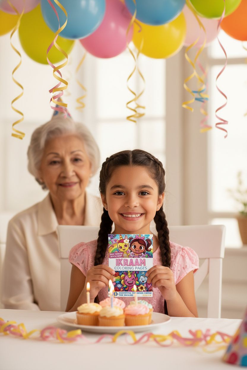 Ikraam coloring book in use